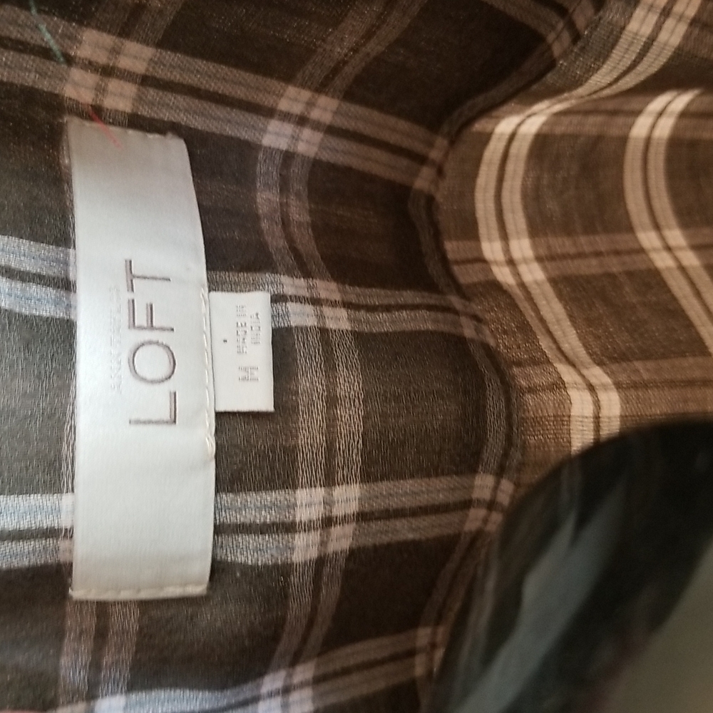 2/$20 - Loft Plaid Blouse - Picture 6 of 6